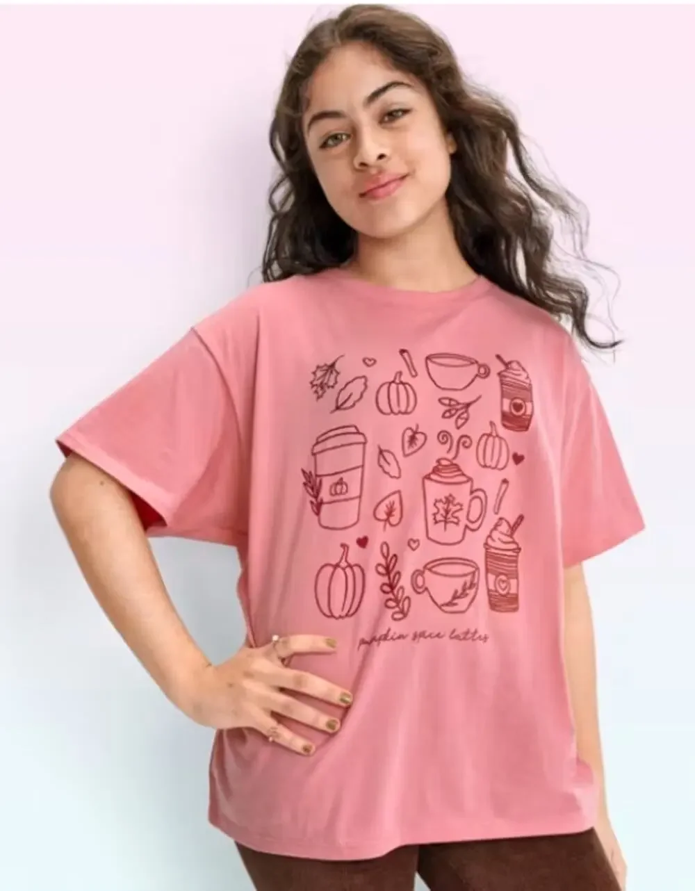 NWT The Children's Place Sugar &Jade Oversized Fall Short Sleeve Graphic T-shirt